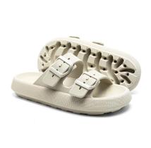 Chinelo Masculino Nuvem Sandália Slide Off White Duas Tiras Confortável Fivela
