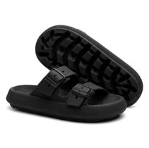 Chinelo Masculino Nuvem Sandália Slide Preto Duas Tiras Confortável Fivela Chinelo Masculino Nuvem Sandália Slide Preto Duas Tiras Confortável Fivela