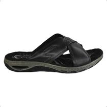 Chinelo masculino Pegada Couro em X Amortech 131661