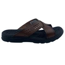 Chinelo Masculino Pegada Couro Transpassado Marrom 134201 - Pinhão 42 Chinelo Masculino Pegada Couro Transpassado Marrom 134201 - Pinhão 42