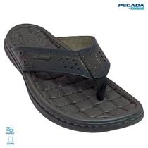 Chinelo Masculino Pegada Em Couro Anilina Amortech