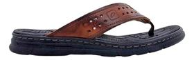 Chinelo Masculino Pegada Em Couro Legitimo Amortech 134202