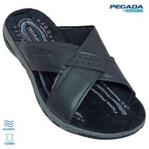 Chinelo Masculino Pegada Ortopédico Couro Chinelo Masculino Pegada Ortopédico Couro