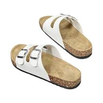 Chinelo Masculino Retrô De Sola Grossa, Casual De Verão, Em material sintético, Com Fivelas, Sandália