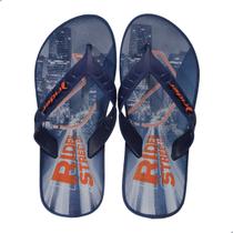 Chinelo Masculino Rider 12107 Street City Azul e Laranja