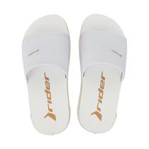 Chinelo Masculino Rider Slide Bege e Branco - 12441