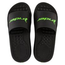 Chinelo Masculino Rider Slide Step Preto e Verde - 12265 Chinelo Masculino Rider Slide Step Preto e Verde - 12265