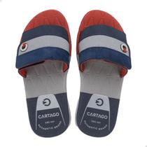 CHINELO MASCULINO SANDÁLIA SLIDE CARTAGO SEVILHA tiras autocolantes LEVE