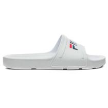 Chinelo Masculino Sleek Slide Branco Marinho Vermelho Fila F01SD00010-156 Chinelo Masculino Sleek Slide Branco Marinho Vermelho Fila F01SD00010-156