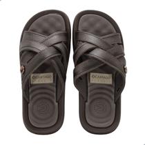 Chinelo Masculino Slide Cartago Fiji Essencial-Marrom