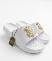 Chinelo masculino slide Corinthians anatômico solado terapêutico
