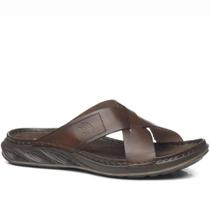 Chinelo masculino slide couro pegada 134102