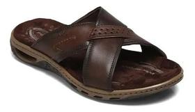 Chinelo Masculino Slide Pegada Couro 131661 Chinelo Masculino Slide Pegada Couro 131661