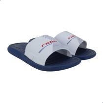 Chinelo Masculino Slide Rider Step Azul Branco e Vermelho Chinelo Masculino Slide Rider Step Azul Branco e Vermelho