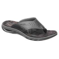 Chinelo Masculino Soft Amortech Couro Preto Pegada 131663-06