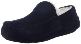 Chinelo Masculino UGG Ascot Preto - Camurça Resistente à Água - Tamanho 18
