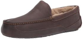 Chinelo Masculino UGG Ascot Tan em Couro - Resistente à Água - Tamanho 11