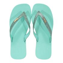 Chinelo Melissa Sun Long Beach II Verde/Verde Glitter