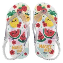 Chinelo Menina Bebê Sandália Frutinhas e Flores Magicc Baby Chinelo Menina Bebê Sandália Frutinhas e Flores Magicc Baby