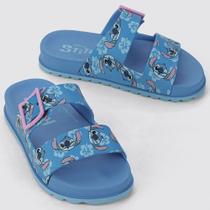 Chinelo Menina Grendene Kids Slide Stitch Summer Azul 23198