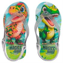 Chinelo Menino Bebê Infantil Dinossauro Magicc Baby MB-074