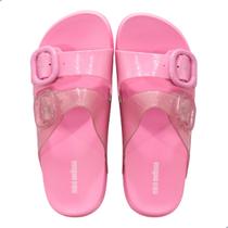 Chinelo Mini Melissa Cozy Slide Infantil Rosa/Glitter