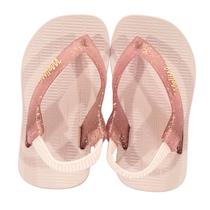 Chinelo Mini Melissa Sun Long Beach Baby Rosa/Rosa Glitter