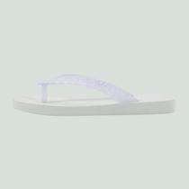 Chinelo Mini Melissa Sun Long Beach II Infantil Branco Vidro