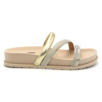 Chinelo Mississipi MB311 Papete Flatform Brilho Tendencia Feminino