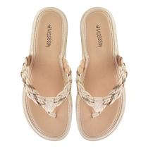 Chinelo Mississipi Plataforma Trançado Feminino Baunilha
