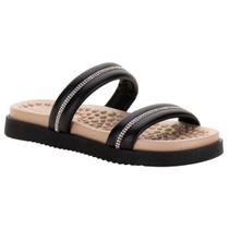 Chinelo Modare Comfort Slide Duas Tiras Feminino Preto