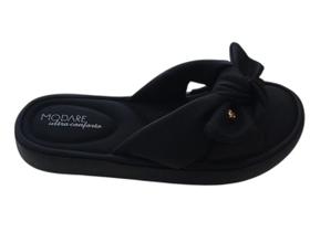 Chinelo Modare Feminino Nobuck Ultra Soft Laço Preto 7208101 Chinelo Modare Feminino Nobuck Ultra Soft Laço Preto 7208101