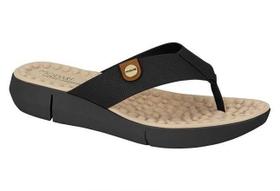 Chinelo Modare Linha Conforto 7142106 PRETO/CAMEL