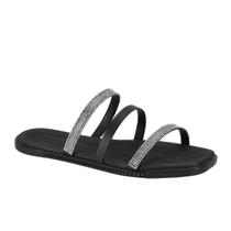 Chinelo Moleca 5494.104 Tiras Rasteira Baixo Brilhosa Macia Feminino