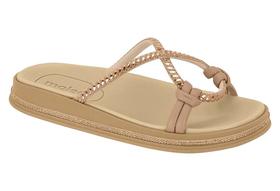 Chinelo Moleca Papete Feminino Tiras Strass 5509.201 Creme Chinelo Moleca Papete Feminino Tiras Strass 5509.201 Creme