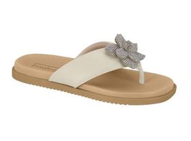 Chinelo Moleca Rasteira Feminina Flower Strass 5502.205.27449