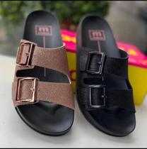 Chinelo Moleca Slide Com Brilho