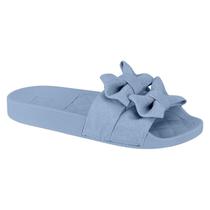 Chinelo Moleca Slide Dois Laços Feminino