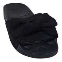 Chinelo Moleca Slide Feminino Laço Camurça Flex