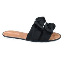 Chinelo Moleca Slide Têxtil Laços Feminina Preta Chinelo Moleca Slide Têxtil Laços Feminina Preta