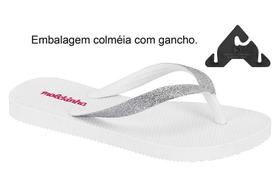 Chinelo Molekinha Gliter Branco/Prata Ref: 2364.400 Chinelo Molekinha Gliter Branco/Prata Ref: 2364.400