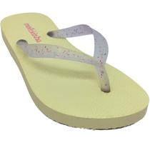 Chinelo Molekinha Infantil com Tiras Transparentes e Brilho