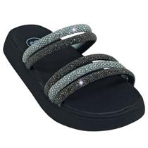 Chinelo Molekinha Infantil Tiras Brilhosas Meninas