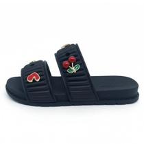 Chinelo Molekinha Tira Dupla Com Aplique