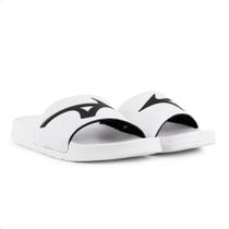 Chinelo mz slide basic - branco/preto