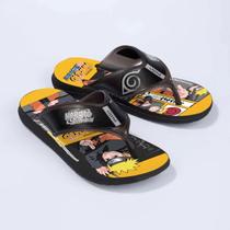 Chinelo Naruto Anime Super Flop Grendene Kids - Preto