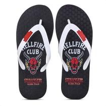 Chinelo Netflix Stranger Things Hellfire Preto - Feminino Chinelo Netflix Stranger Things Hellfire Preto - Feminino