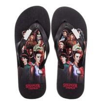 Chinelo Netflix Stranger Things Team Masculino Preto Chinelo Netflix Stranger Things Team Masculino Preto
