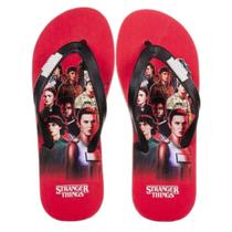 Chinelo Netflix Stranger Things Team Masculino Vermelho Chinelo Netflix Stranger Things Team Masculino Vermelho