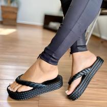 Chinelo Nuvem De Dedo Trança Plataforma Eva Leve Confortável
